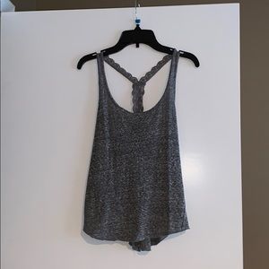 lace grey tank top